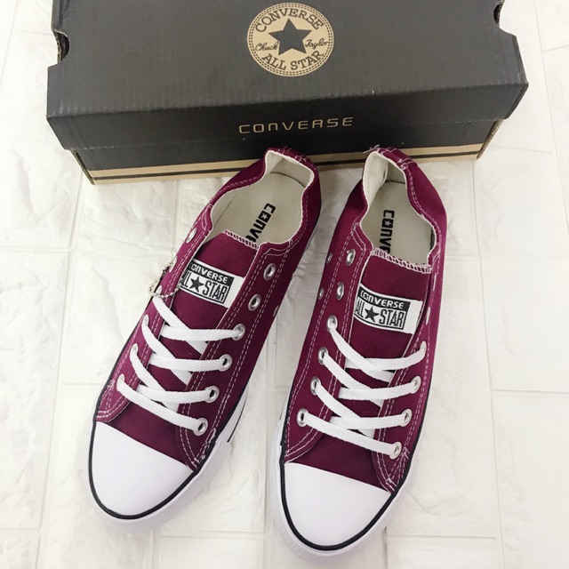 wine red converse