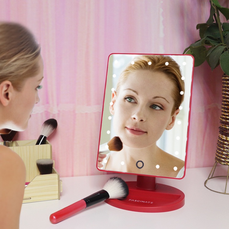 Lighted Makeup Vanity Mirror 21 LED Lighted Mirror with Touch Sensor ...