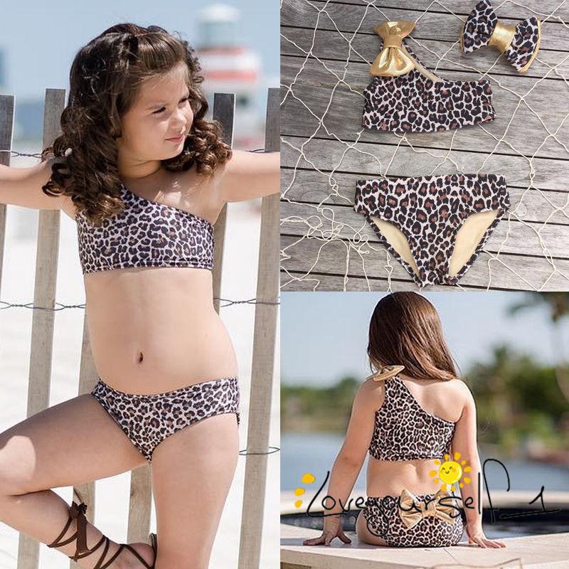 girl leopard swimsuit