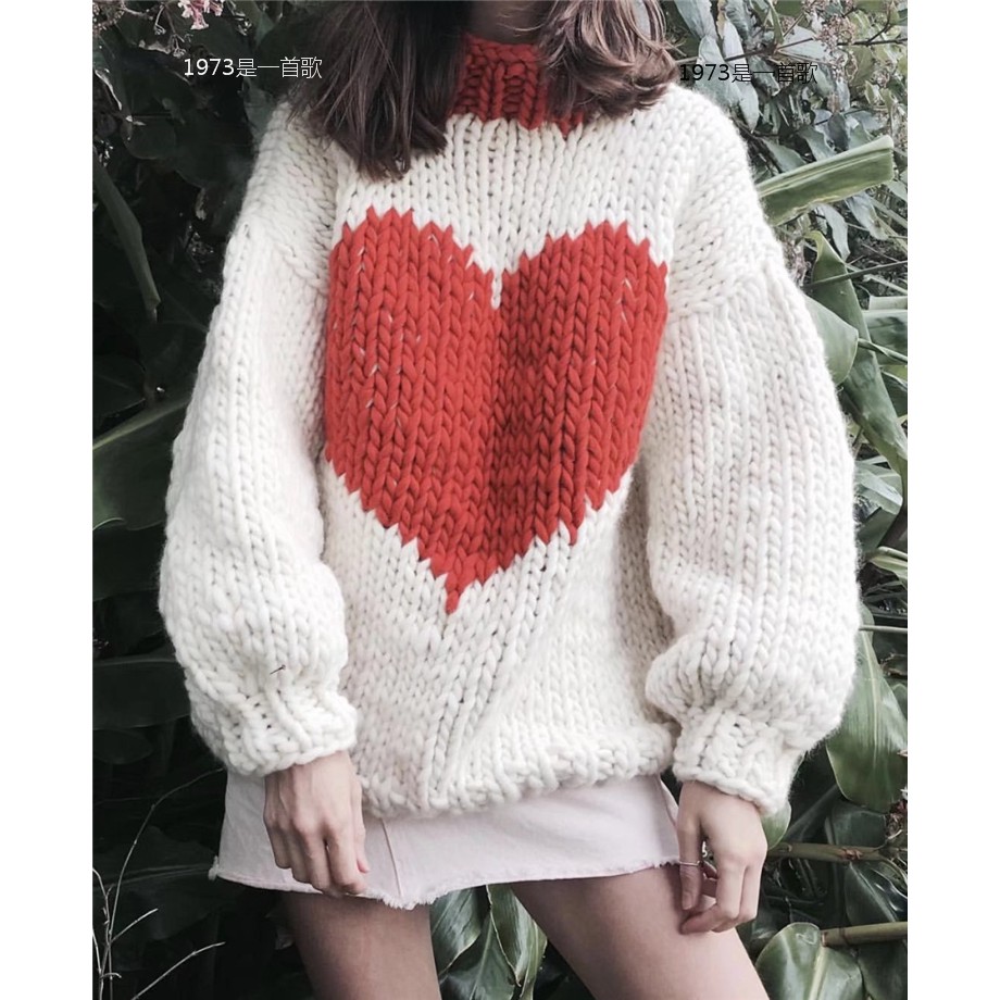 heart sweater women's