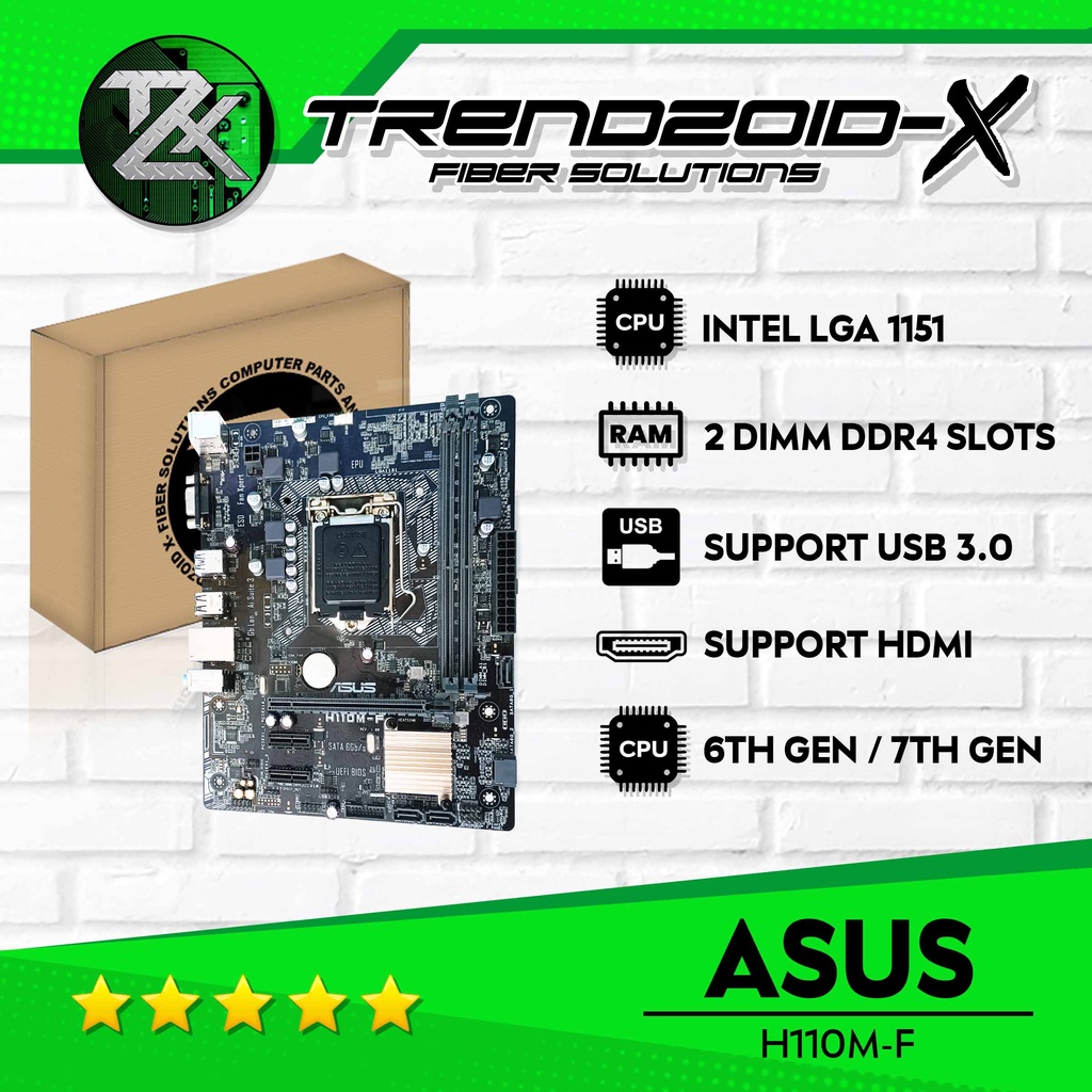 ASUS/GIGABYTE H110M MOTHERBOARDS TRENDZOIDX FIBER SOLUTIONS Shopee