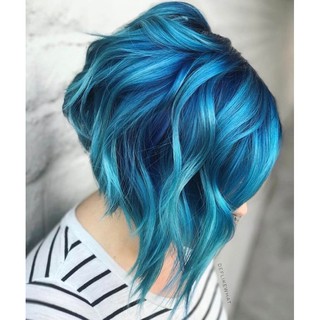 Cerulean Blue Hair Dye Powder Pot Vibrant Bleaching Set | Shopee ...