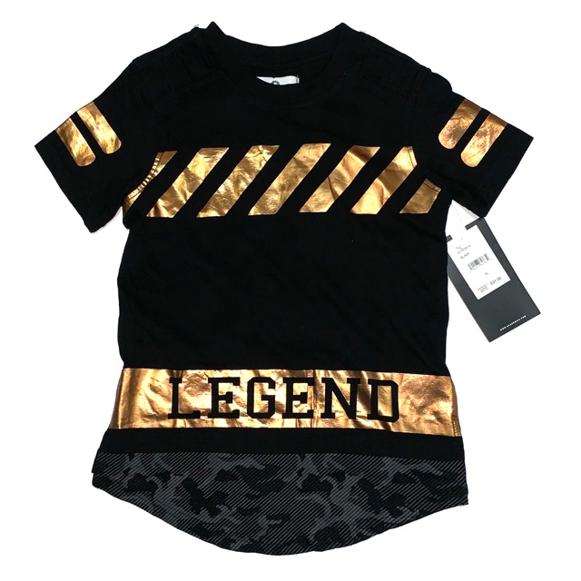 Black Tshirt For Kids Boys Shirt Golden Print 7yrs Old Shopee Philippines - golden mario t shirt roblox
