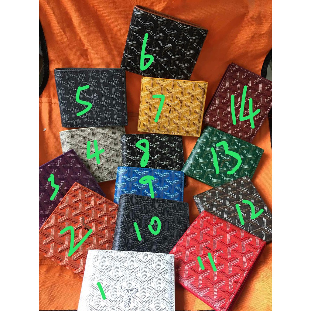 goyard mens wallet colors