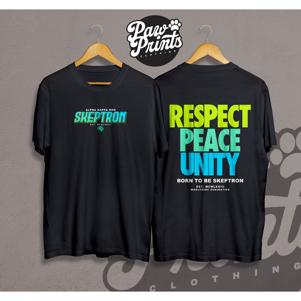 Alpha Kappa Rho AKRHO Frat Shirt RESPECT PEACE UNITY (no akp logo) Design (Unisex) #5