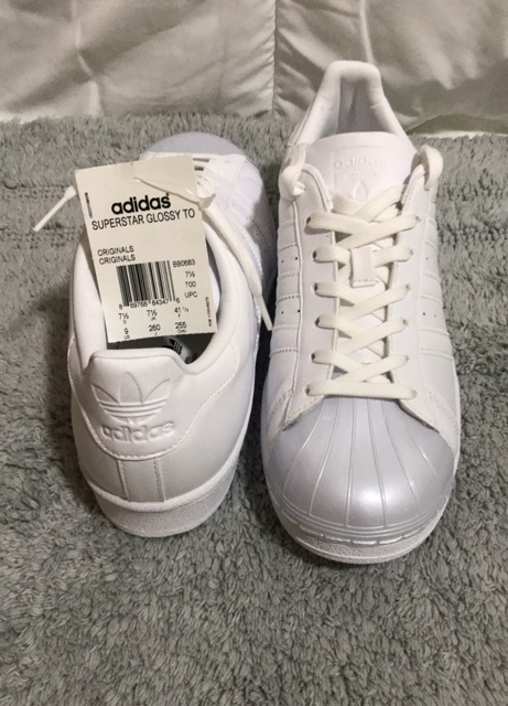 adidas superstar glossy toe white