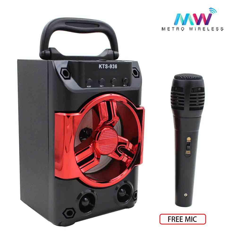 portable speaker with wireless microphone