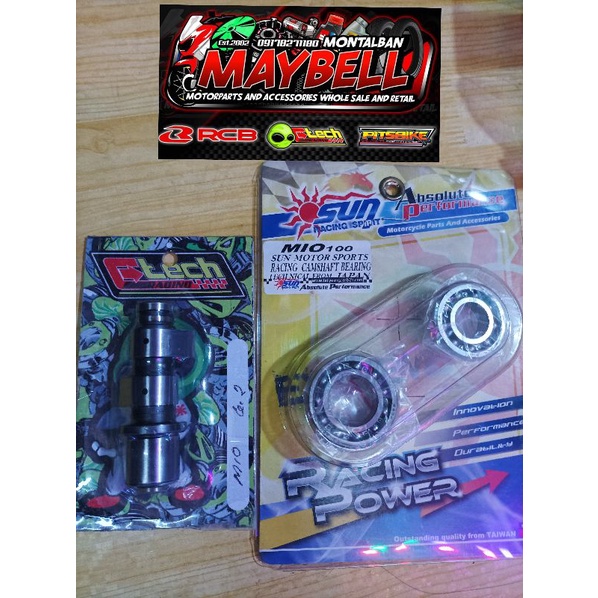 Mio sporty camshaft 6.2 with sun bearing Shopee Philippines