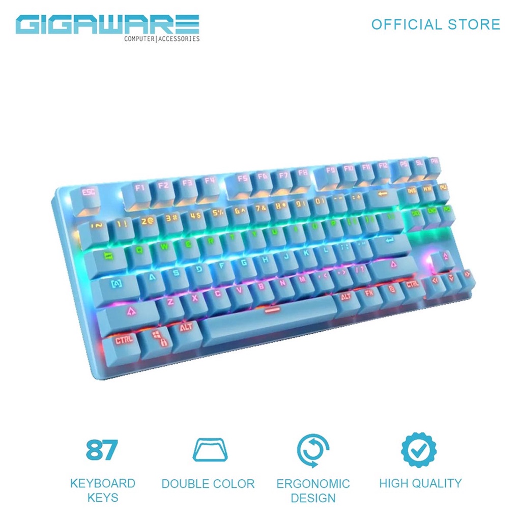 Keyboards Gigaware K550 87Keys Mechanical Keyboard Shopee Philippines