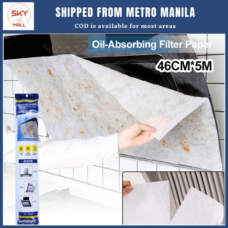Kitchen Oil Filter Paper Non-woven Anti Oil Filters Range Hood Oil-Proof Oil-Absorbing Paper