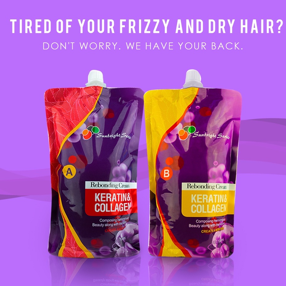 Sunbright Series hair Rebonding Straightening Cream Keratin & Collagen