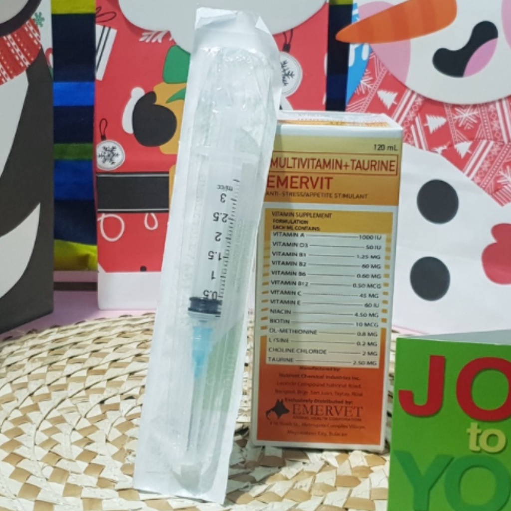 EMERVIT Multivitamins + Taurine 120 ml with Free Syringe | Shopee ...