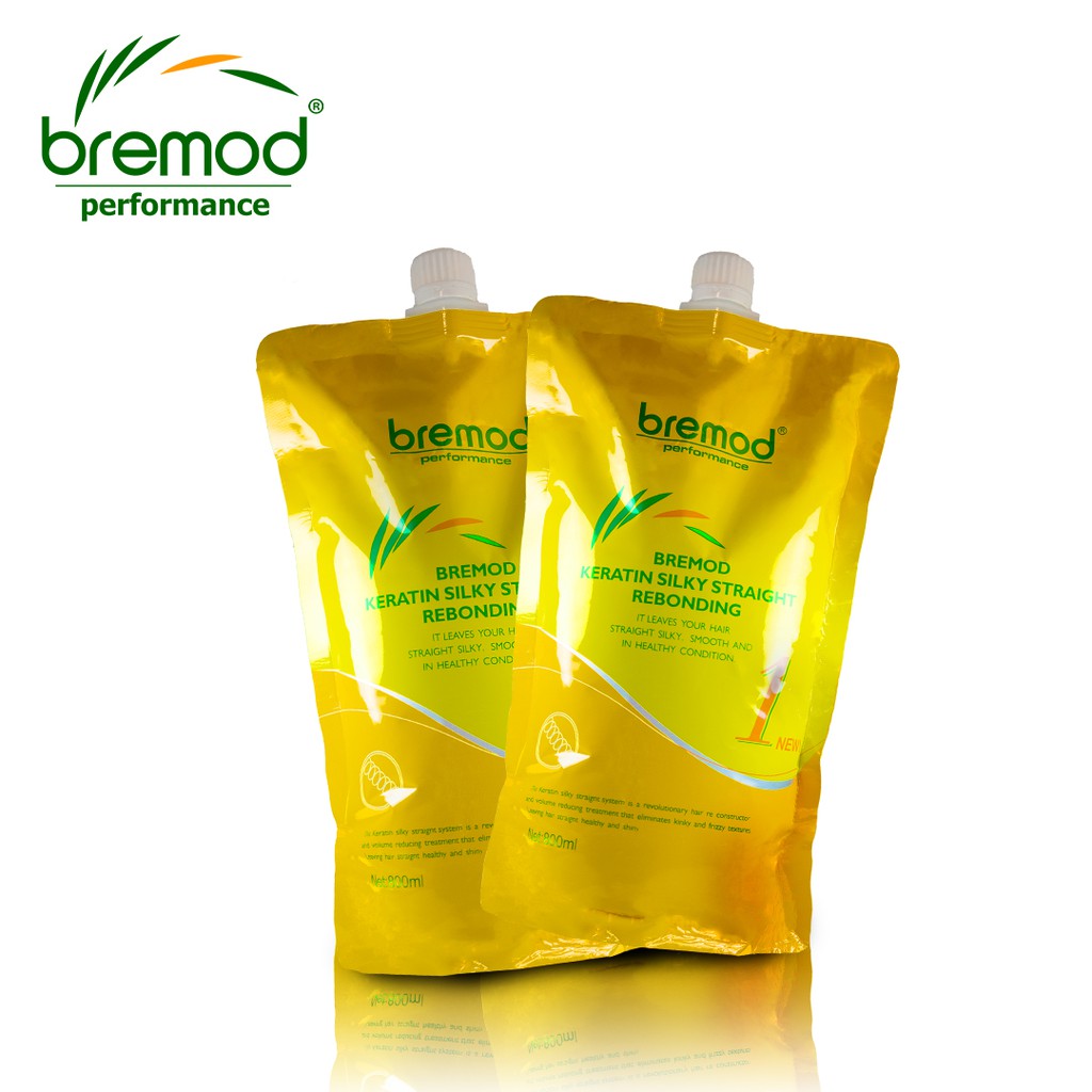BEST SELLER Bremod Keratin Silky Straight Rebonding Cream 800ml x2 BR