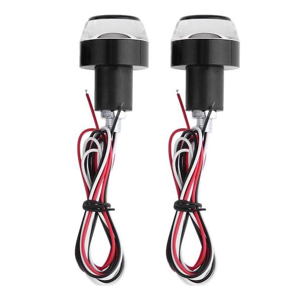 2PCS Motorcycle Turn Signal LED Light Indicator Blinker Handle Bar End Handlebar Shopee