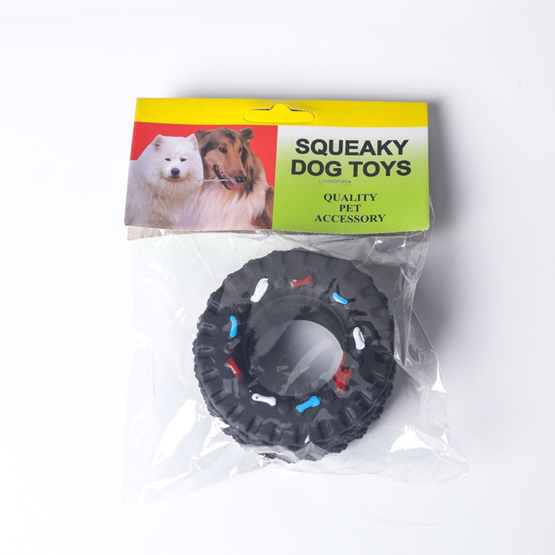 The New Pet Monochrome Style Small Tires Cats and Dogs Chew and Bite Dog Toy Vinyl Material Squeeze Sound Toy #5