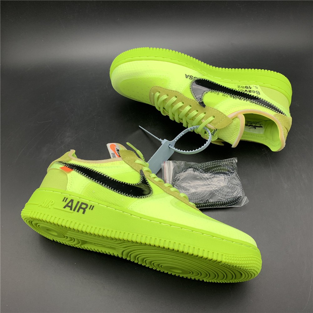 off white nike air force green