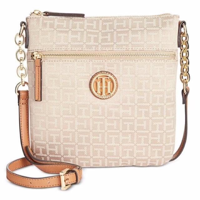 tommy hilfiger monogram crossover bag