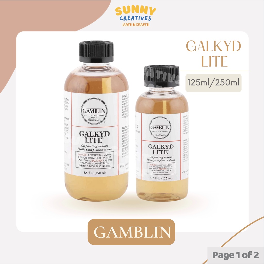 GAMBLIN Galkyd Lite Oil Painting Mediums 125ml/250ml Shopee Philippines