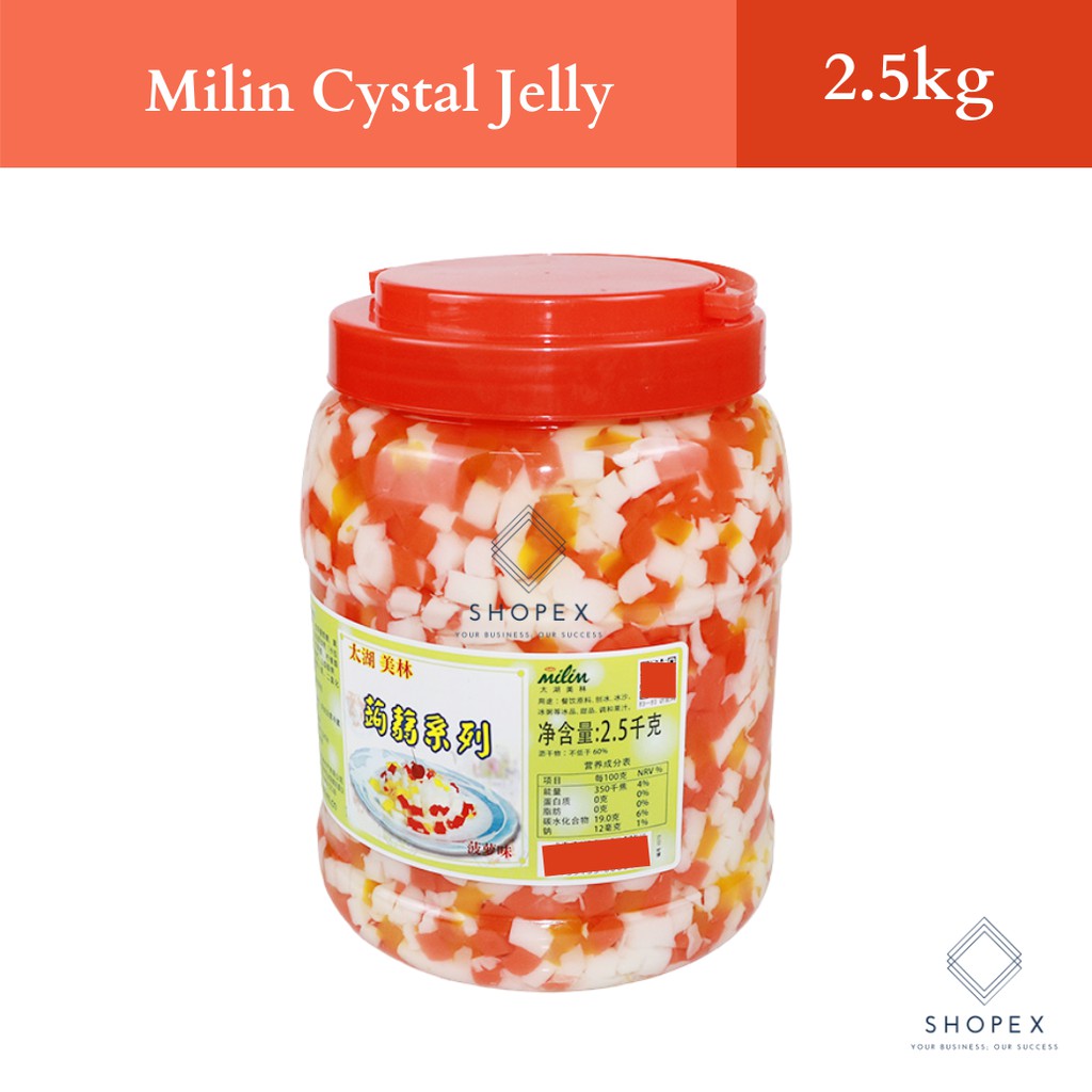 Milin Crystal Jelly Milk tea Sinkers / Toppings (2.5kg) Fruit Tea