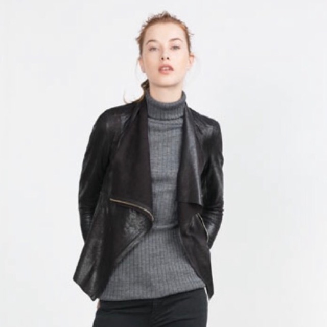 zara sale leather jacket