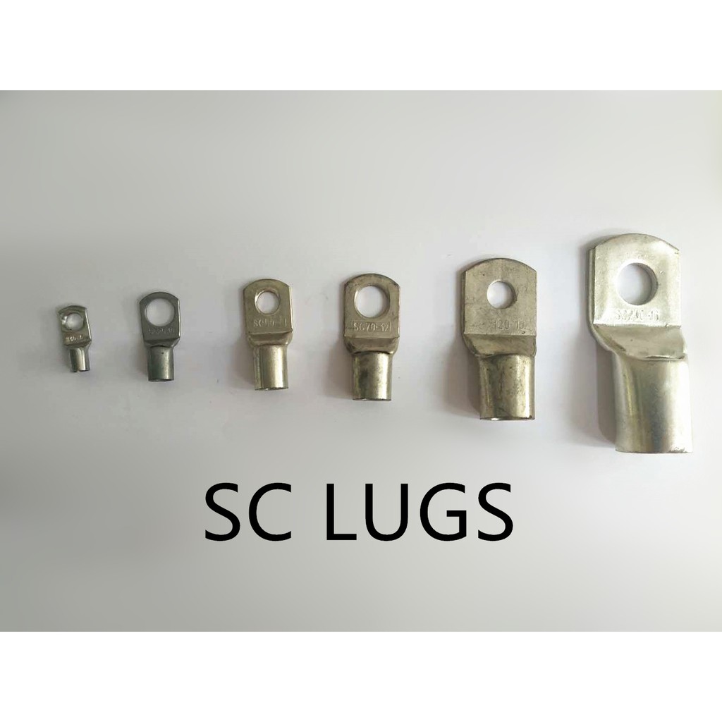 SC Terminal Lugs (6mm to 50mm) 10pieces Pure Copper Tin plated Shopee