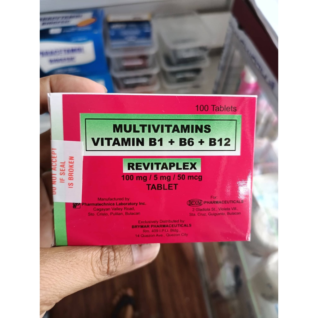 REVITAPLEX (VITAMIN 100mg/5mg/50mcg 10's Shopee Philippines