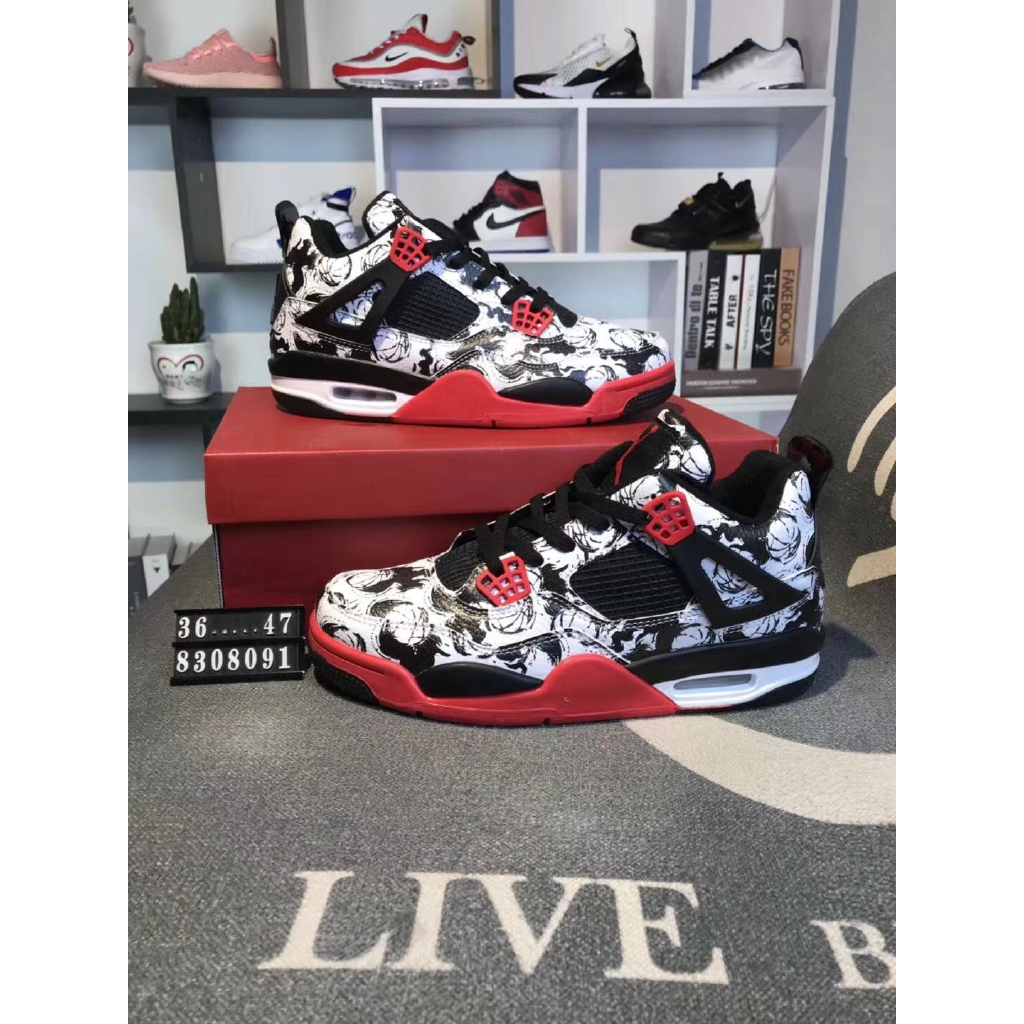 black red white jordan 4