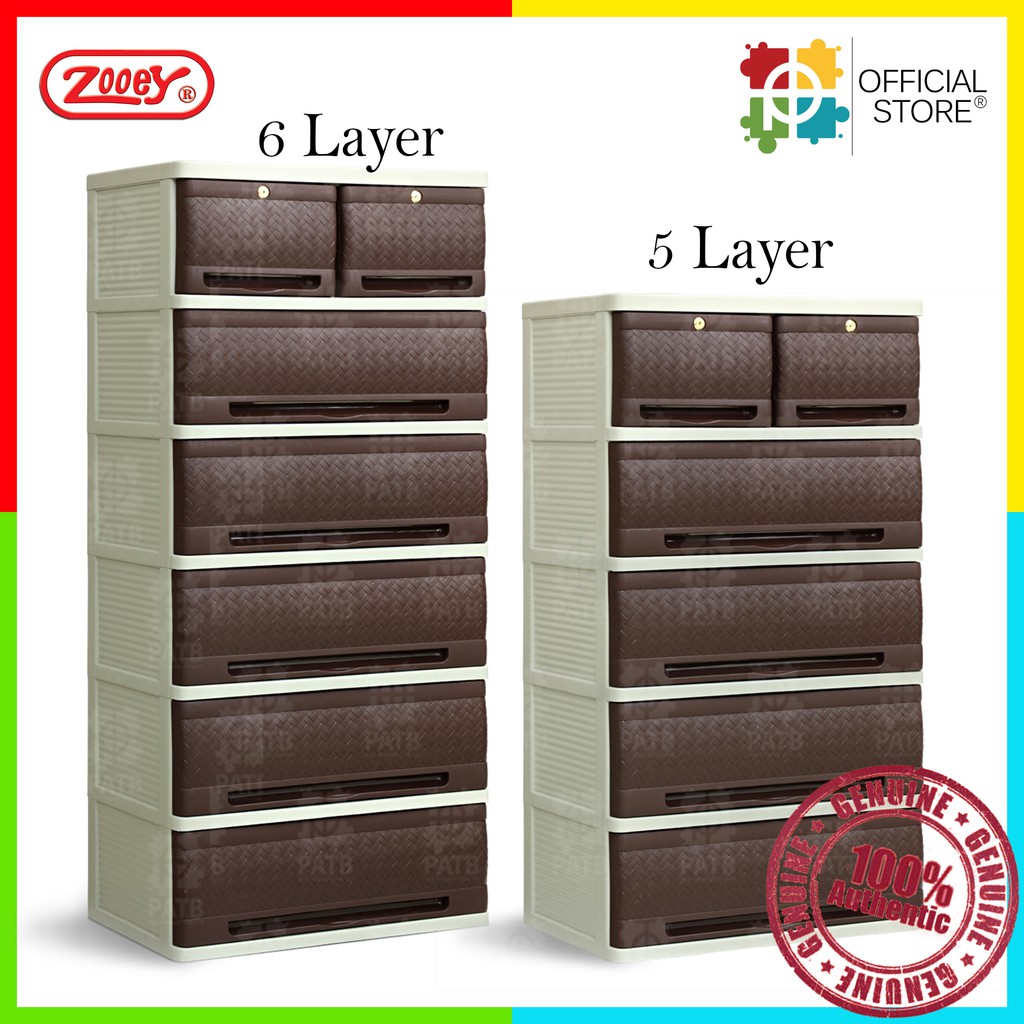 Zooey Native Rattan Drawers 6 Layer Stock No. 2002 6L, 5L Shopee