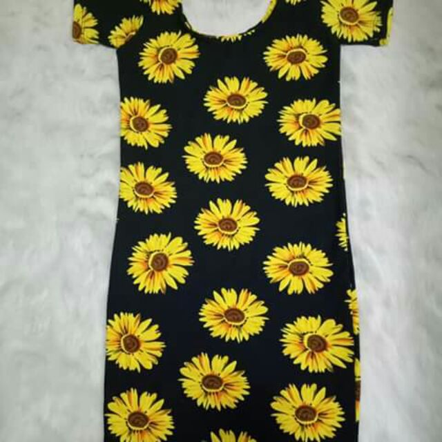 sunflower bodycon dress