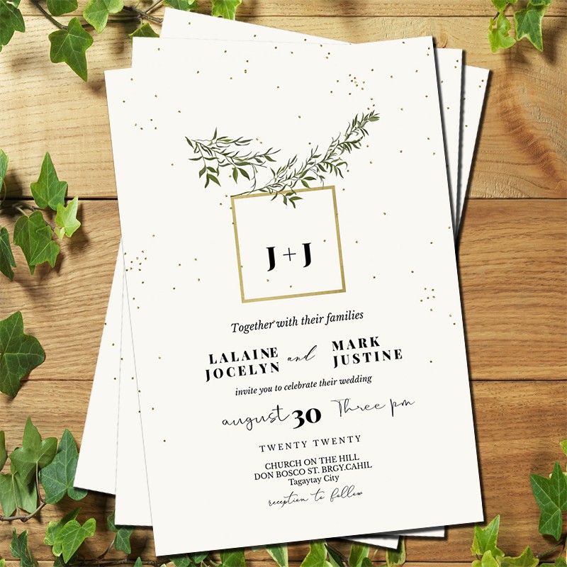 Olive Green Wedding Invitation Shopee Philippines