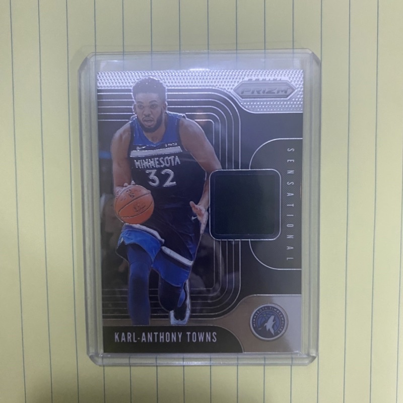 KARL ANTHONY TOWNS KAT NBA CARD GU JERSEY PATCH PRIZM SENSATIONAL