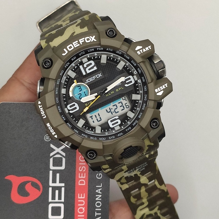 Original JoeFox Military Action Watch Dual-Time Camouflage Japan ...