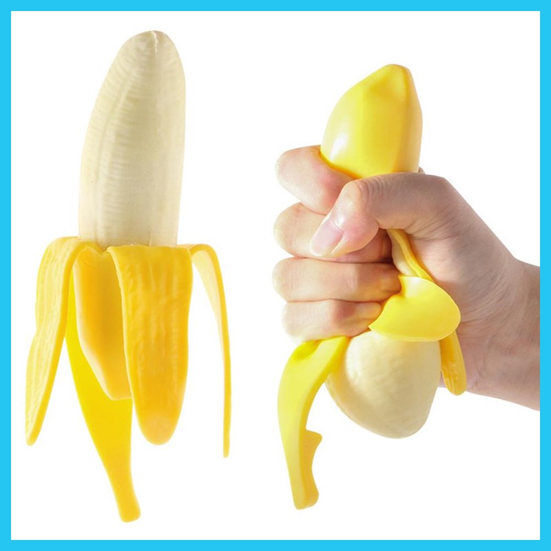 Realistic Stretchy Banana Sensory, Stress, Squeeze Fidget Toy ADHD S ...