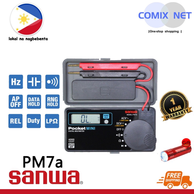 Sanwa PM7a Digital Multimeters / Pocket Type, Autoranging Digital ...