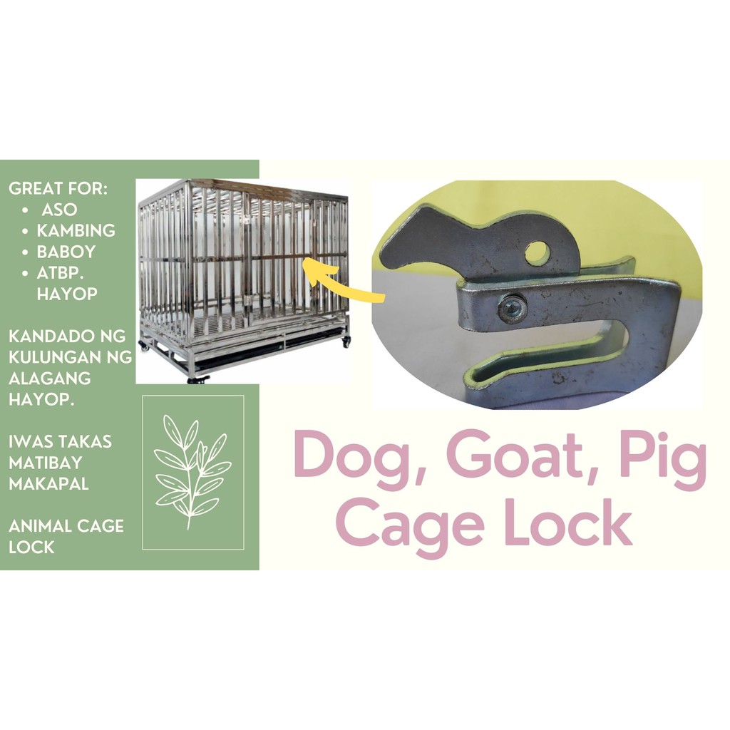 Dog, Goat, Pig Animal Cage Lock Heavy Duty Thick Metal Quality