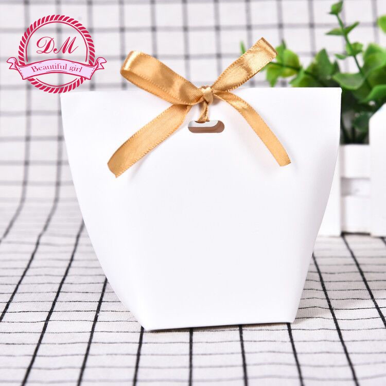 50pcs Blank Kraft Paper Candy Bag Wedding Favors Gift Box Birthday