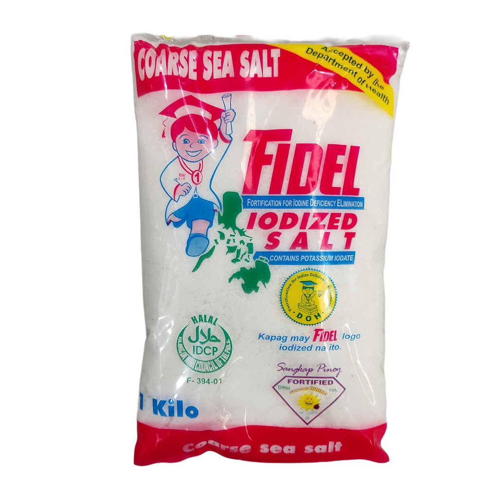 Fidel Iodized Salt Coarse 1kg Shopee Philippines