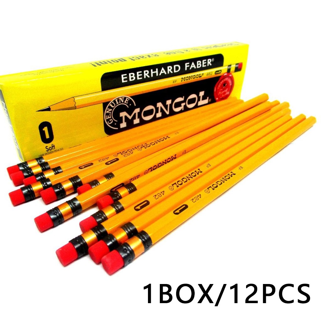 box/12pcs Mongol octagon Pencil Eberhard Faber (#2 Medium) | Shopee ...