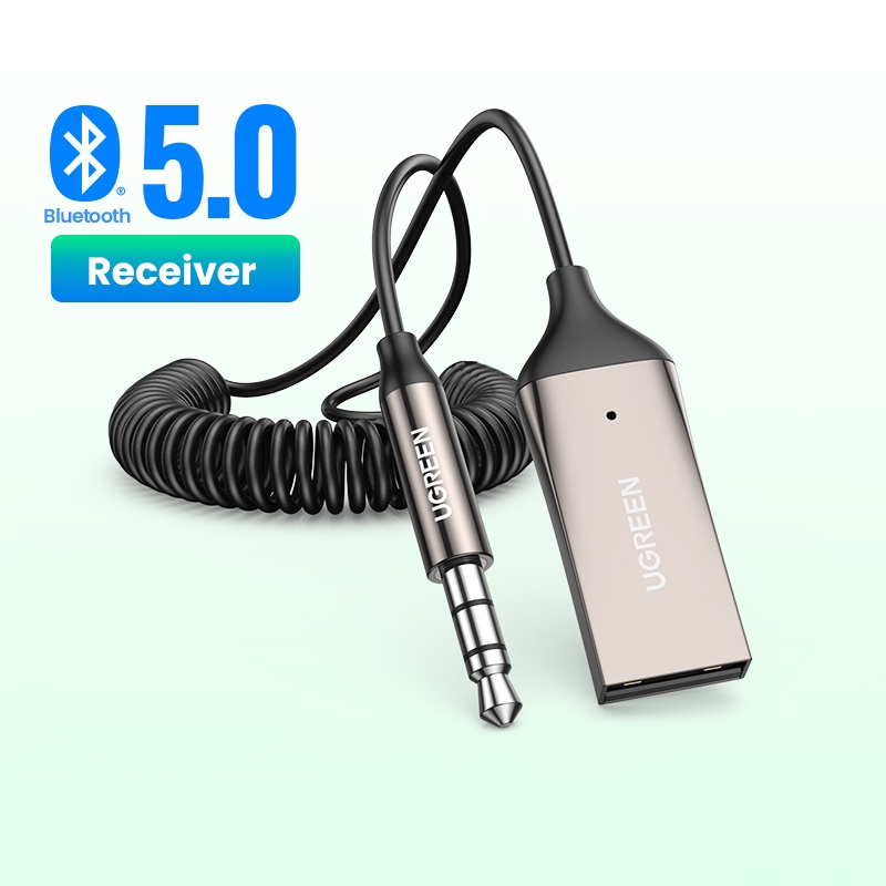 UGREEN Bluetooth Aux Adapter Bluetooth 5.0 Car Receiver USB to 3.5mm