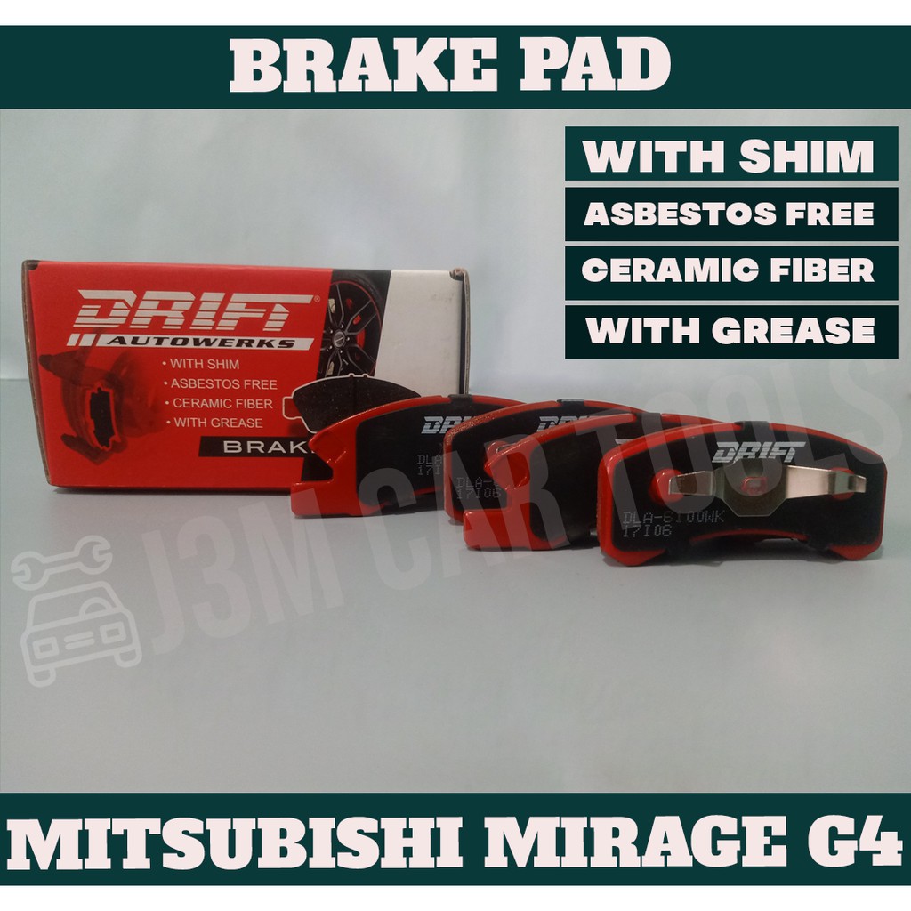 Front Disc Brake Pads For Mitsubishi Mirage G4/Hatchback 20132019