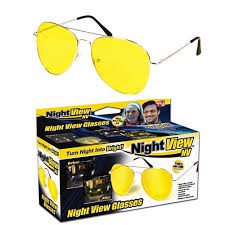 HEKKAW Night Vision Sunglasses Anti-Glare Night Eyewear Driving Glasses Retro Yellow View Lenses