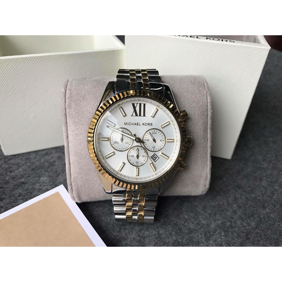 michael kors two tone watch mens