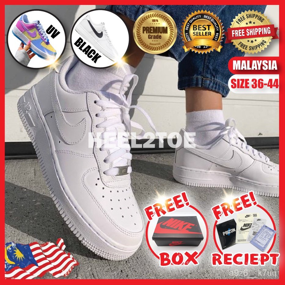 HEEL2TOE NiKE Air Force 1 AF1 White Sneakers Women Men Sport Shoes ...