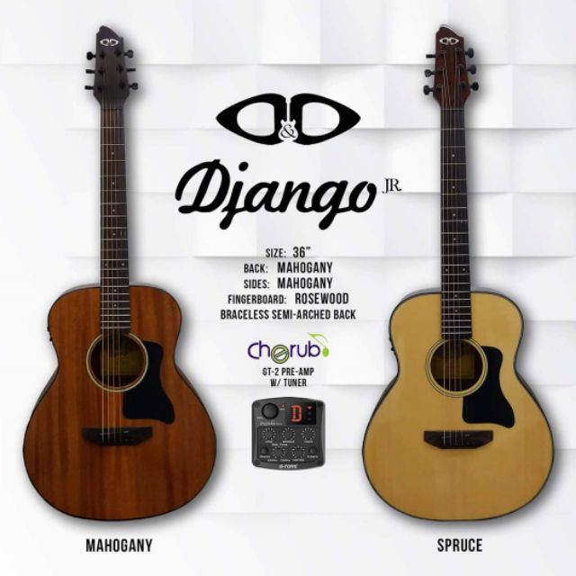 D&D Django Jr Acoustic with pick up and built in tuner 36" Shopee