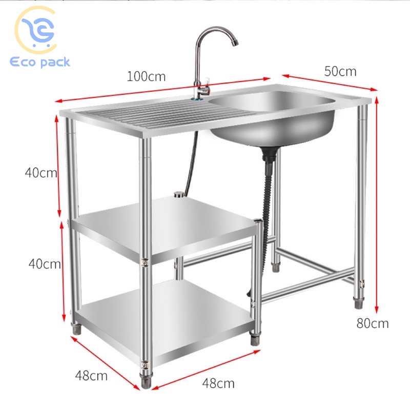 stainless sink for kitchen with stand/ Portable Sink Free Faucet