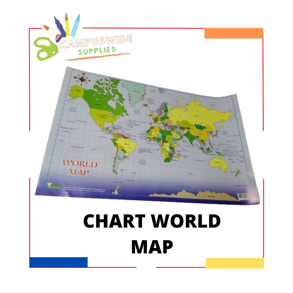 chart world map/ big world map Shopee Philippines