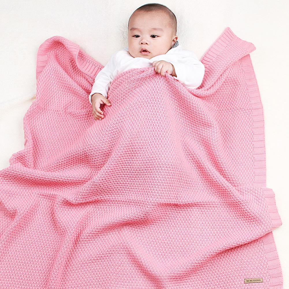 Baby Solid Color Blanket Knitted 