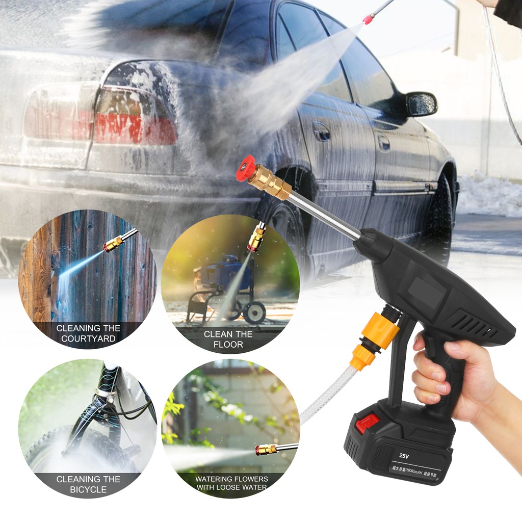 220v 240w High Pressure Washer Machine 12000rpm Battery Include 15a 30bar Cordless Washer With Foam Generator Nozzle Water Pump Auto Garden Sprayer Shopee Philippines