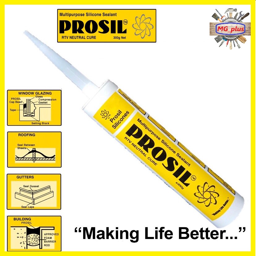 Prosil MultiPurpose Silicone Sealant RTV Neutral Cure 300g (Clear