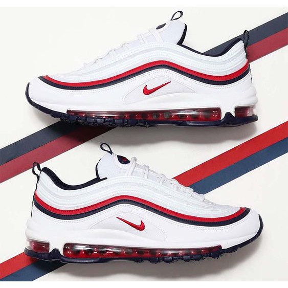 white red and blue air max 97